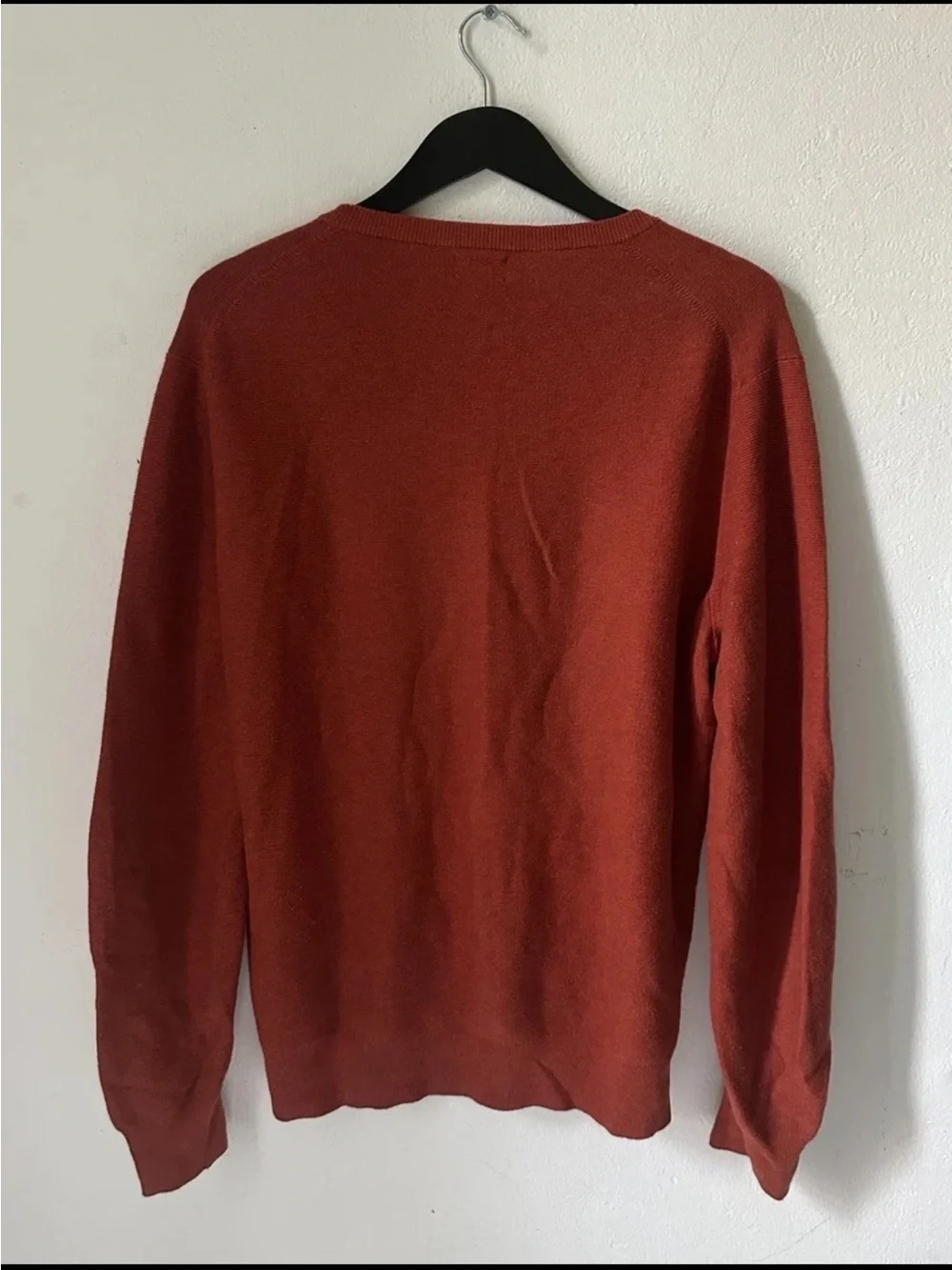 J.Crew Womens Small Orange 100% Cotton Crewneck Sweater Long Sleeve Knit
